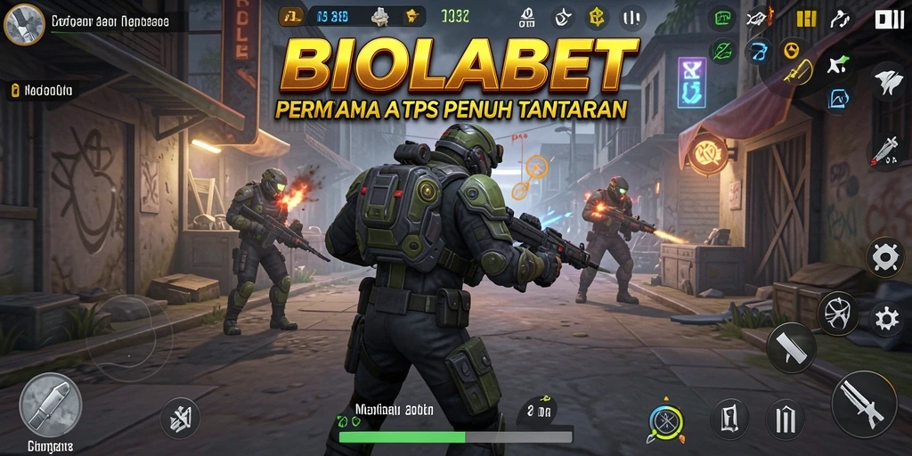 Tampilan menarik dari gameplay TPS yang intens di BIOLABET.