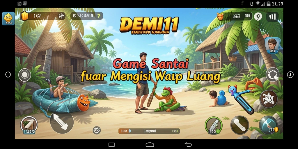 Tampilan gameplay menarik dari DEMI11 dengan grafik cerah dan tantangan seru.
