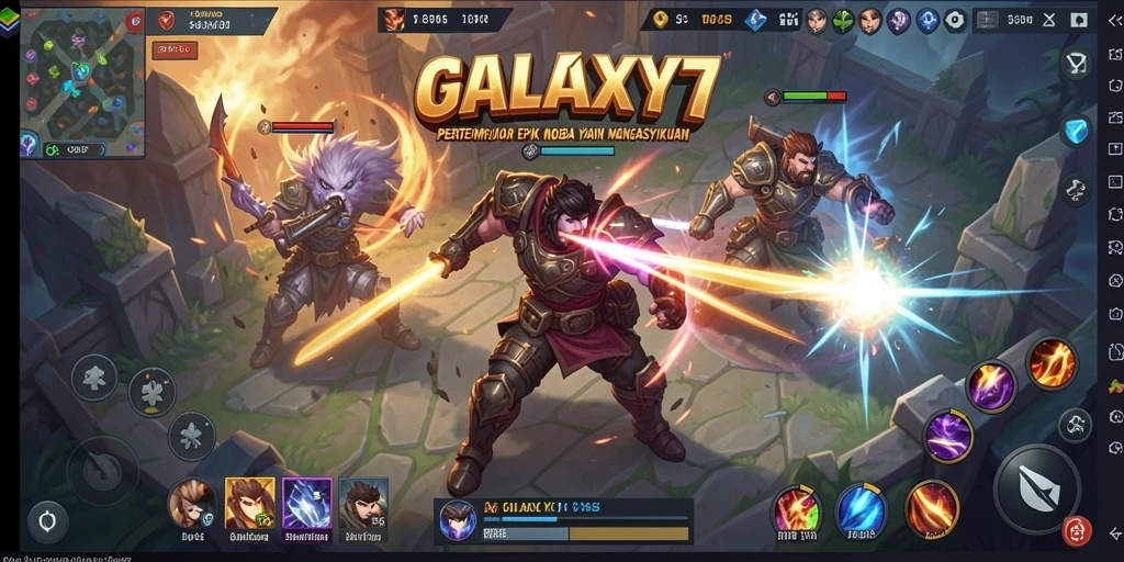 Tampilan luar biasa dari gameplay MOBA di GALAXY77.