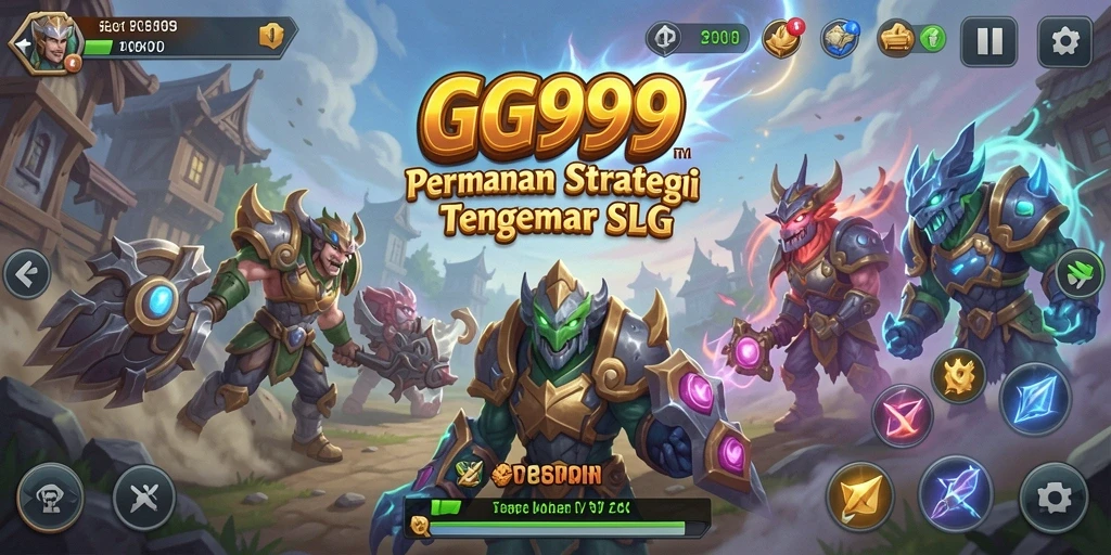Tampilan gameplay <strong>GG999</strong> dengan pertempuran strategi yang mendebarkan.