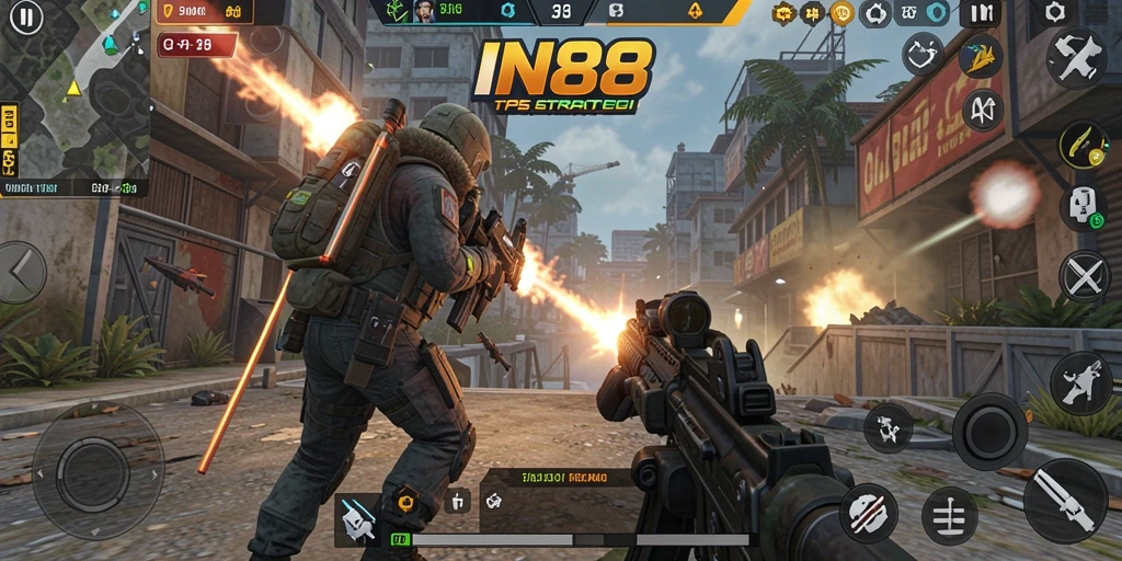 Tampilan aksi seru dari game TPS IN88.