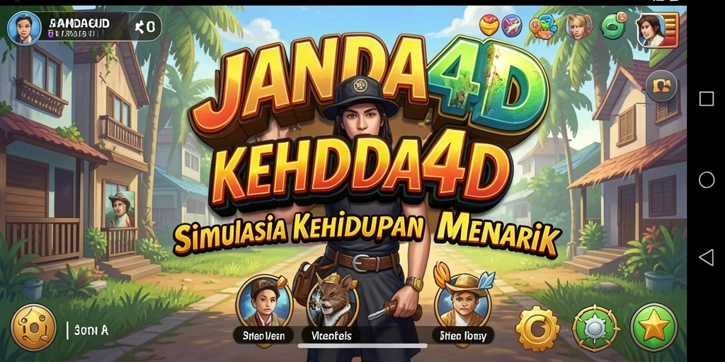Tampilan gameplay menarik dari JANDA4D saat simulasi kehidupan.