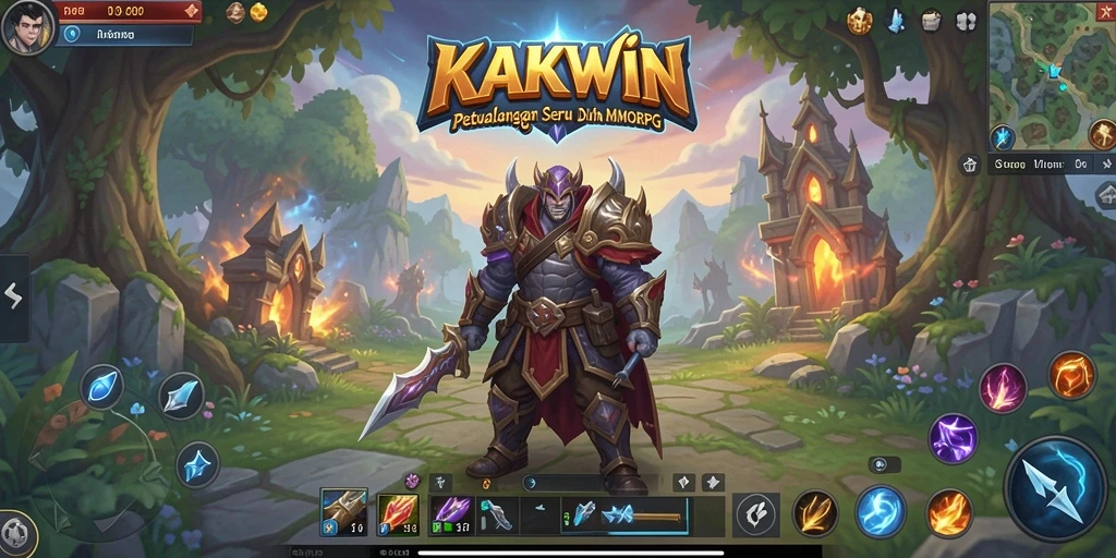 Tangkapan layar gameplay KAKWIN menampilkan pertarungan yang mendebarkan antara karakter dalam dunia MMORPG.