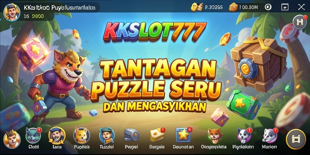 Tampilan gameplay menarik KKSLOT777 dengan tantangan Puzzle.