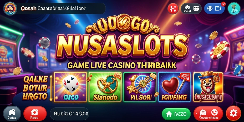 Tampilan gameplay menarik dari NUSASLOTS di Live Casino.