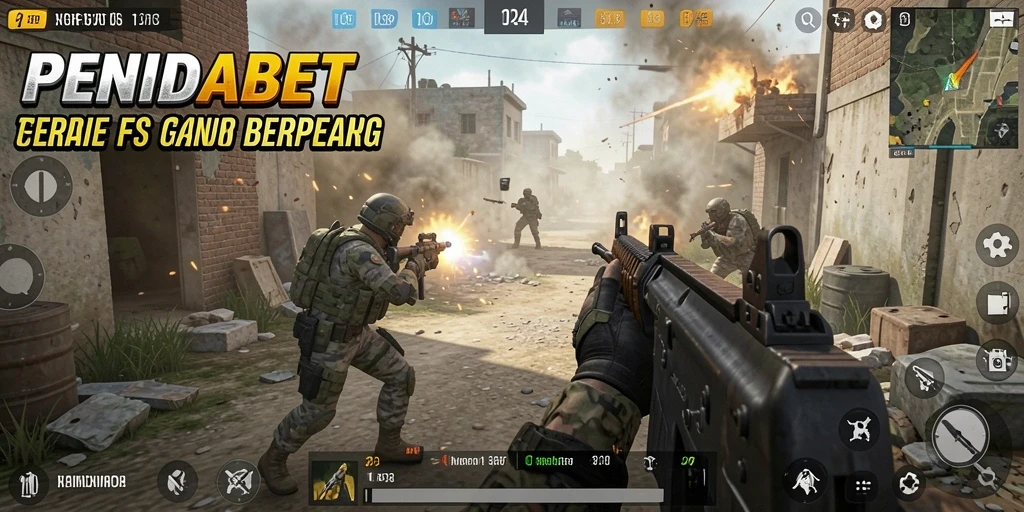 Screenshot gameplay PENIDABET yang menampilkan aksi tembak-menembak seru.