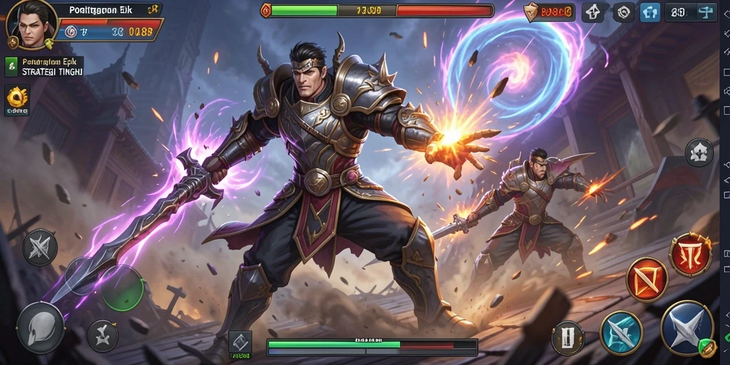 Screenshot menampilkan aksi pertarungan intens di POA88.