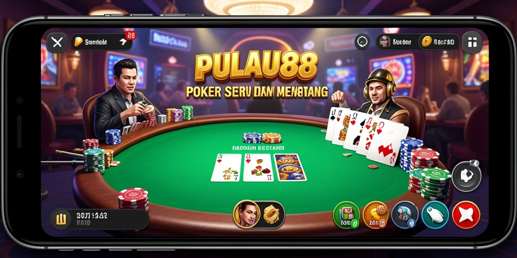 Screenshot utama PULAU88 menampilkan gameplay Poker yang mengasyikkan.