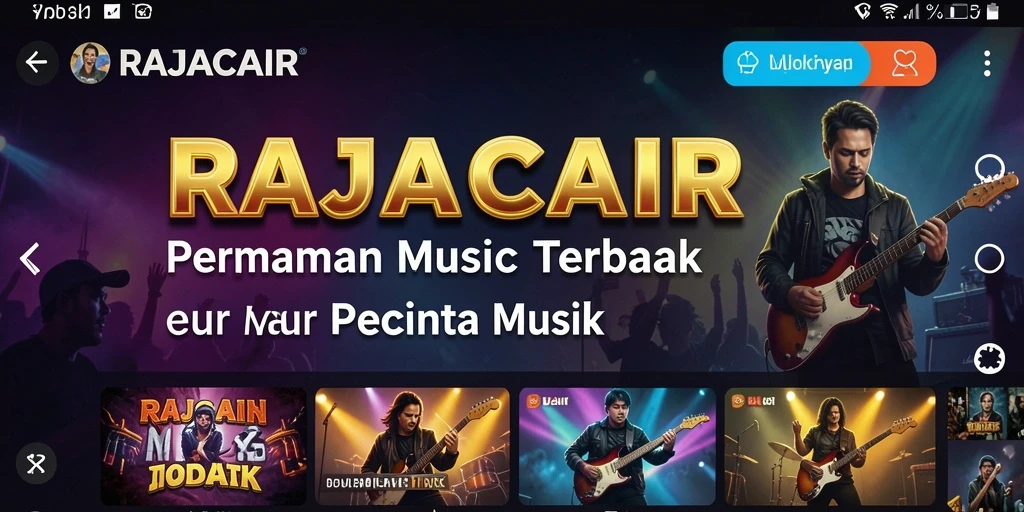 Tampilan seru dari gameplay musik RAJACAIR yang interaktif.