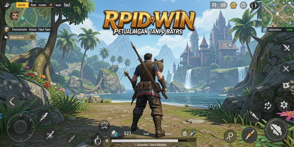 Screenshot gameplay <strong>RPIDWIN</strong> menunjukkan petualangan seru di dunia terbuka.
