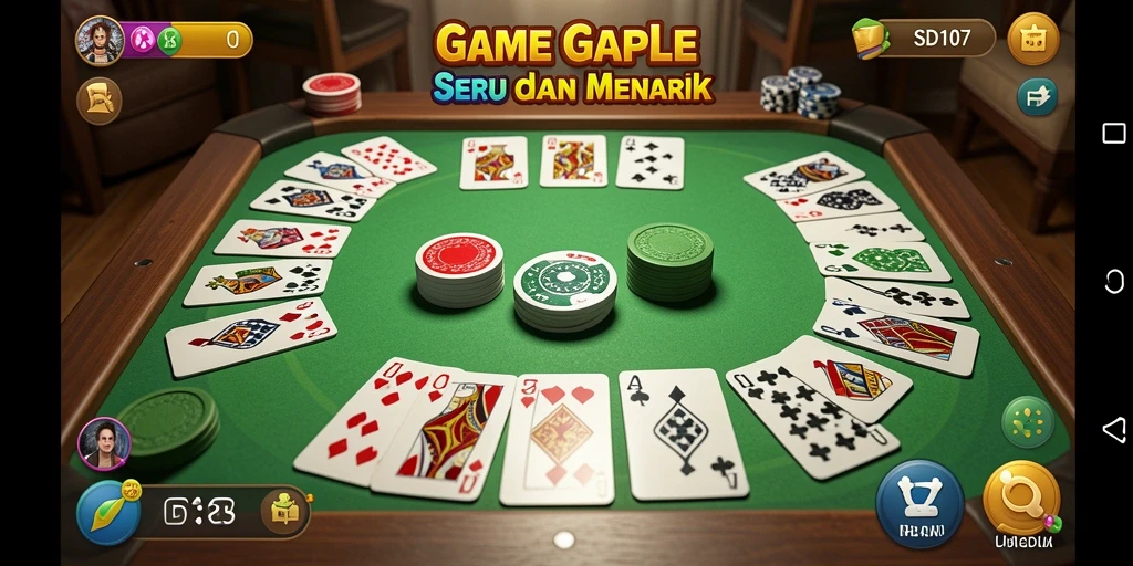 Tampilan seru gameplay Gaple di SD107.