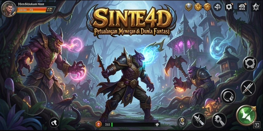 Screenshot SINTE4D yang menunjukkan momen petualangan yang mendebarkan.